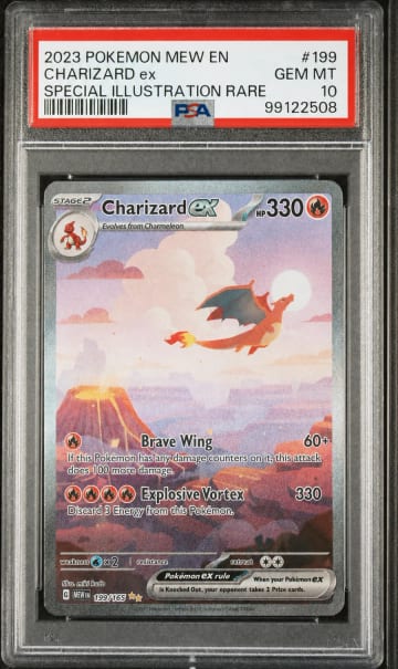 PSA 10 Charizard ex Special Illustration Rare graded Pokemon card, certificate 99122508